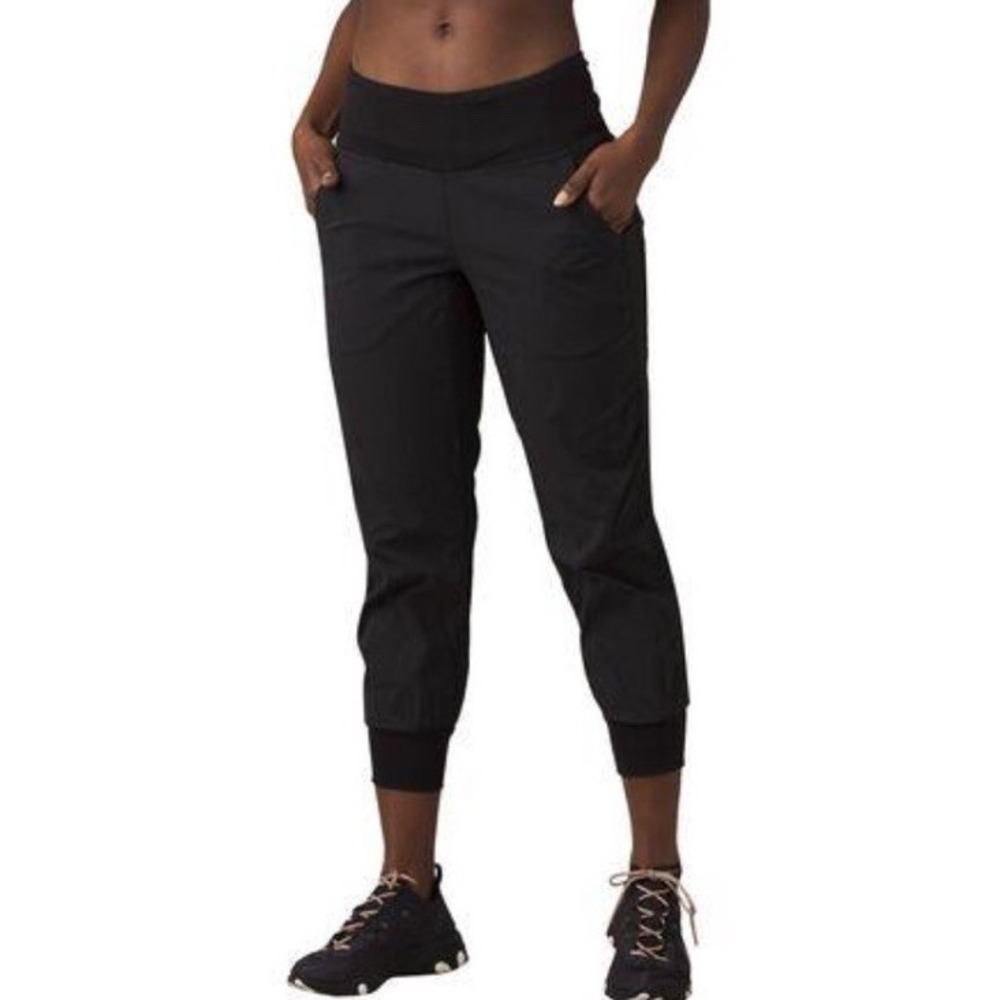 prAna Summit Jogger Pants Black Athleisure Travel Hiking Yoga Gorpcore Joggers L